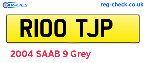 R100TJP are the vehicle registration plates.