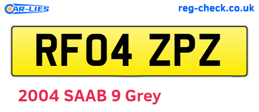 RF04ZPZ are the vehicle registration plates.