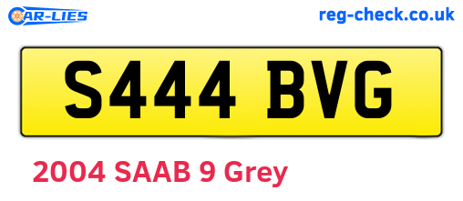 S444BVG are the vehicle registration plates.