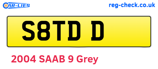 S8TDD are the vehicle registration plates.
