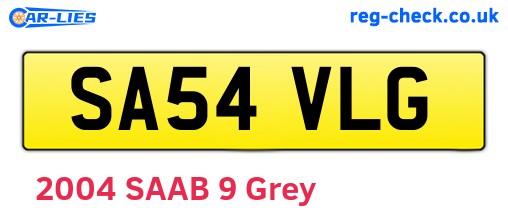 SA54VLG are the vehicle registration plates.