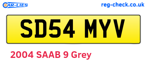 SD54MYV are the vehicle registration plates.