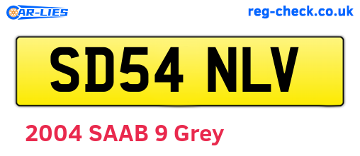 SD54NLV are the vehicle registration plates.