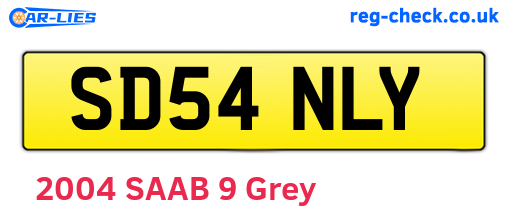 SD54NLY are the vehicle registration plates.