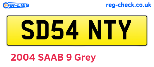 SD54NTY are the vehicle registration plates.
