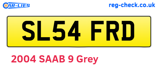 SL54FRD are the vehicle registration plates.