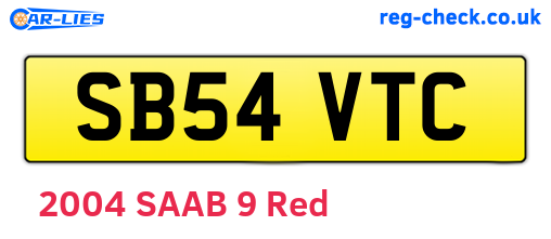 SB54VTC are the vehicle registration plates.