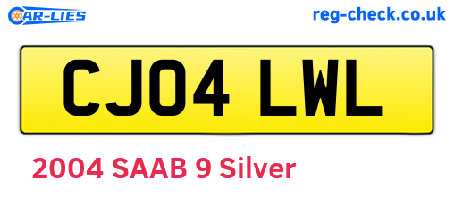 CJ04LWL are the vehicle registration plates.