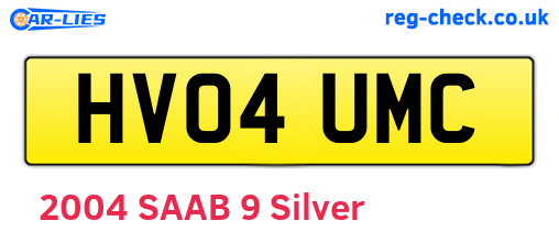HV04UMC are the vehicle registration plates.