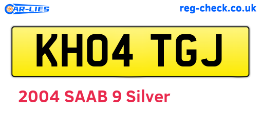 KH04TGJ are the vehicle registration plates.