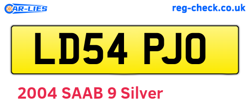 LD54PJO are the vehicle registration plates.