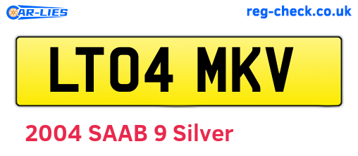 LT04MKV are the vehicle registration plates.