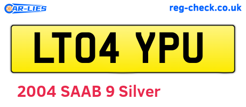 LT04YPU are the vehicle registration plates.
