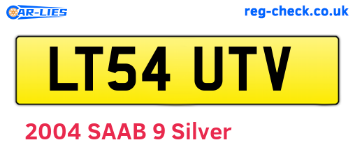 LT54UTV are the vehicle registration plates.