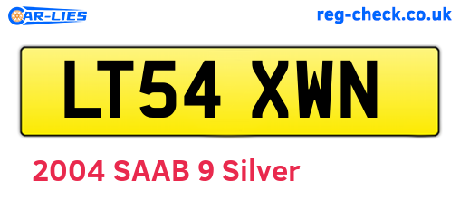 LT54XWN are the vehicle registration plates.