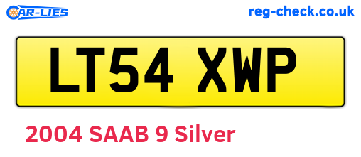 LT54XWP are the vehicle registration plates.