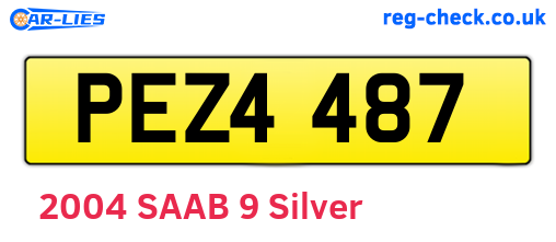 PEZ4487 are the vehicle registration plates.