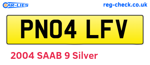PN04LFV are the vehicle registration plates.
