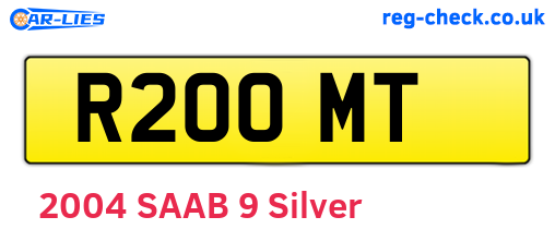 R20OMT are the vehicle registration plates.