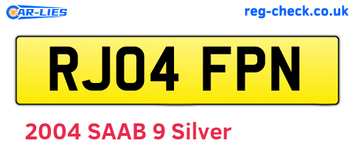 RJ04FPN are the vehicle registration plates.