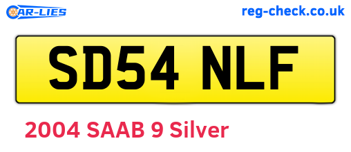 SD54NLF are the vehicle registration plates.