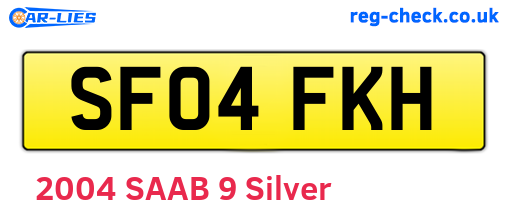 SF04FKH are the vehicle registration plates.