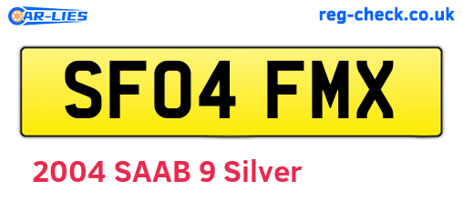 SF04FMX are the vehicle registration plates.