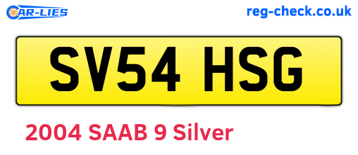 SV54HSG are the vehicle registration plates.