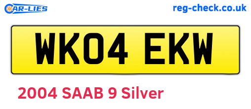 WK04EKW are the vehicle registration plates.