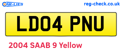 LD04PNU are the vehicle registration plates.