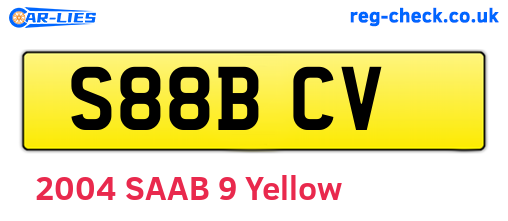S88BCV are the vehicle registration plates.