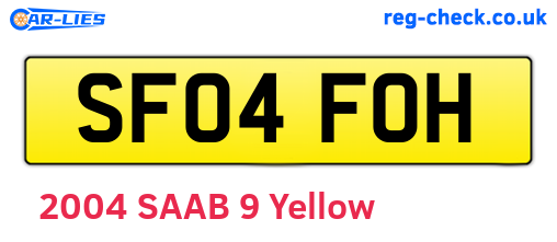 SF04FOH are the vehicle registration plates.
