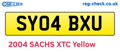 SY04BXU are the vehicle registration plates.