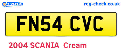FN54CVC are the vehicle registration plates.