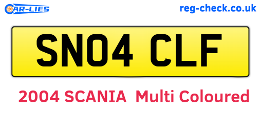 SN04CLF are the vehicle registration plates.