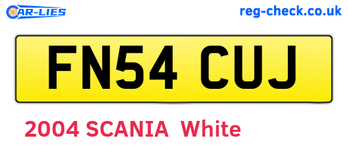 FN54CUJ are the vehicle registration plates.