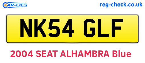 NK54GLF are the vehicle registration plates.