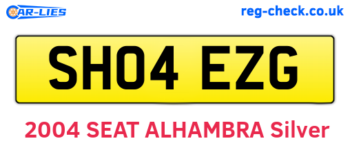 SH04EZG are the vehicle registration plates.