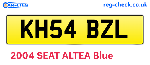 KH54BZL are the vehicle registration plates.