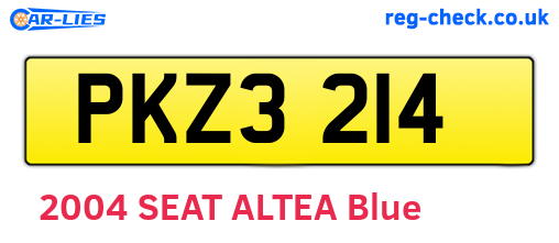 PKZ3214 are the vehicle registration plates.