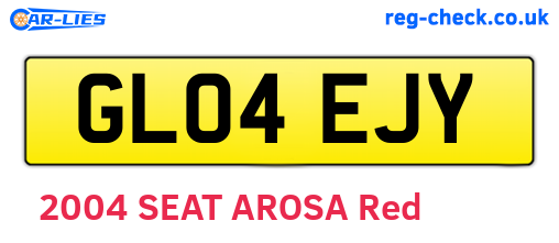GL04EJY are the vehicle registration plates.