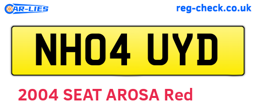 NH04UYD are the vehicle registration plates.