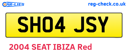 SH04JSY are the vehicle registration plates.