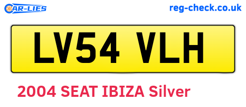 LV54VLH are the vehicle registration plates.