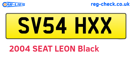 SV54HXX are the vehicle registration plates.