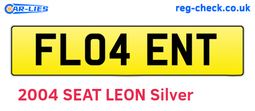 FL04ENT are the vehicle registration plates.