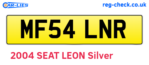 MF54LNR are the vehicle registration plates.