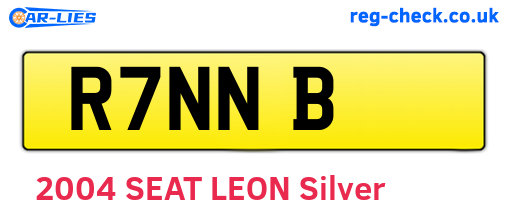 R7NNB are the vehicle registration plates.