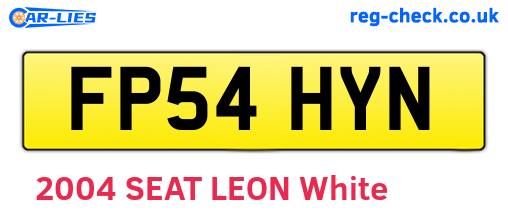 FP54HYN are the vehicle registration plates.