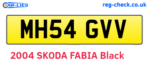 MH54GVV are the vehicle registration plates.